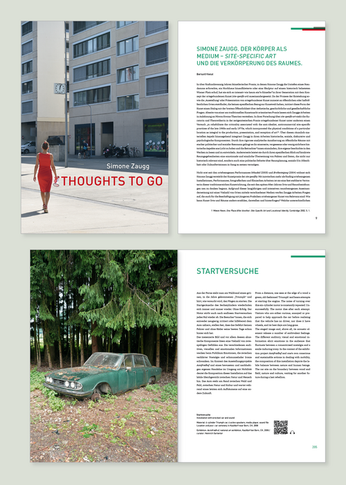 Thoughts to go – Simone Zaugg / gebundenes Buch / Grafisches Konzept & Gestaltung / Kerber Verlag / 2021